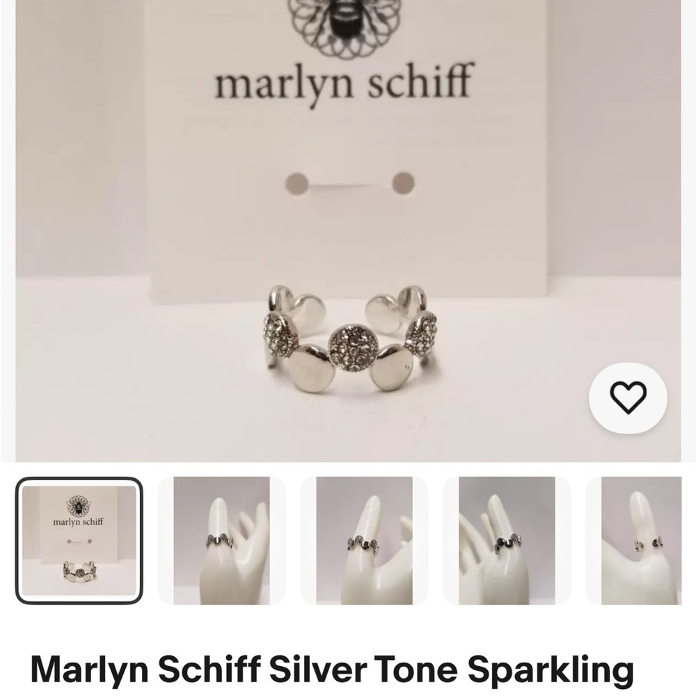 ✨✨ Marlyn Schiff Silver Tone Sparkling Ring ✨✨